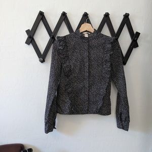 Floral button down shirt with ruffles SALE!!!!